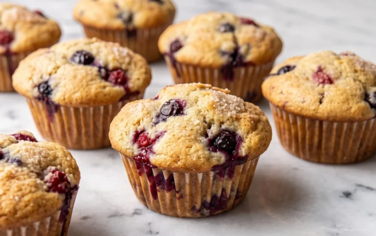 Bakery Style Mixed Berry Muffins | with Frozen Berries