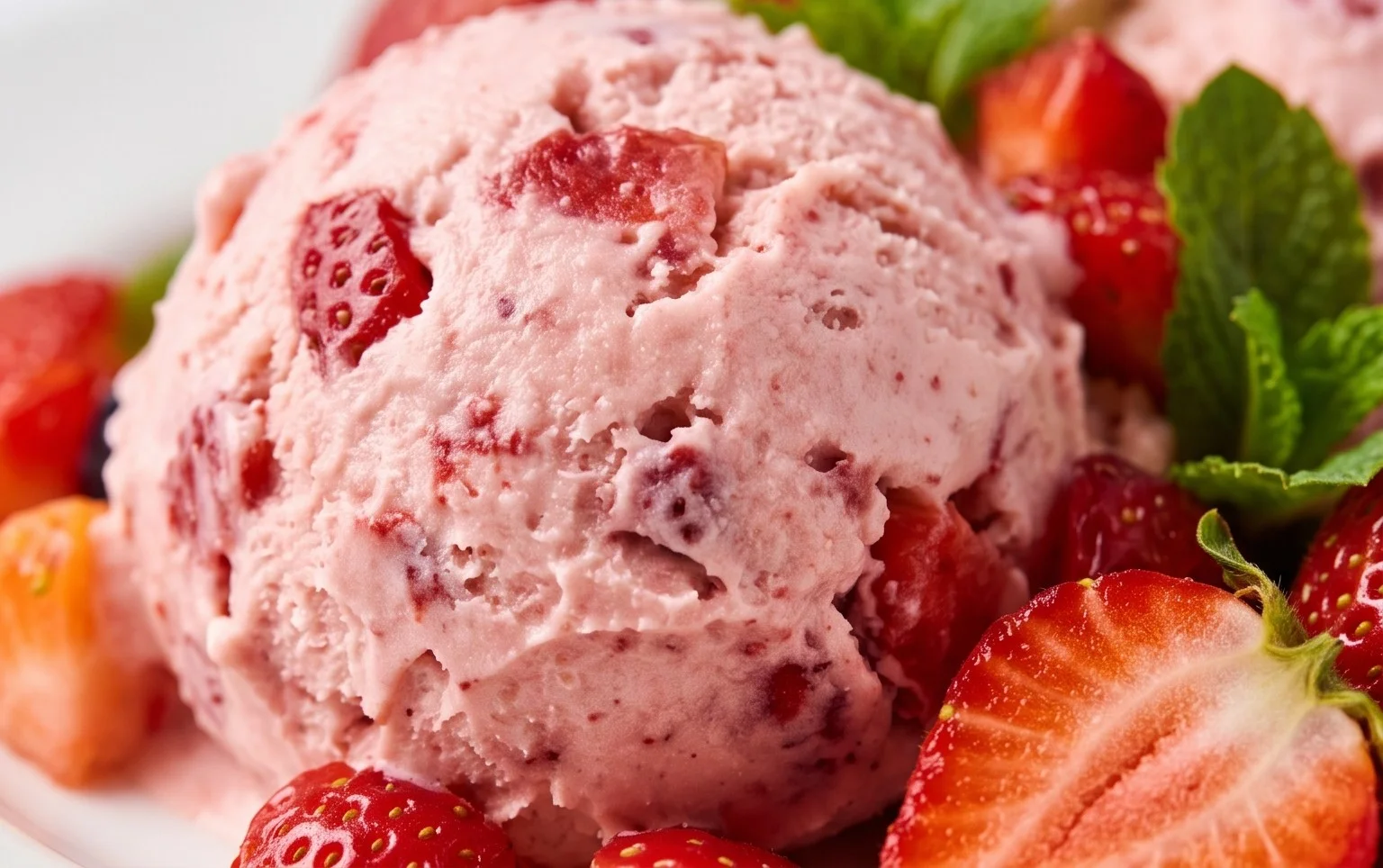 Homemade Strawberry Ice Cream