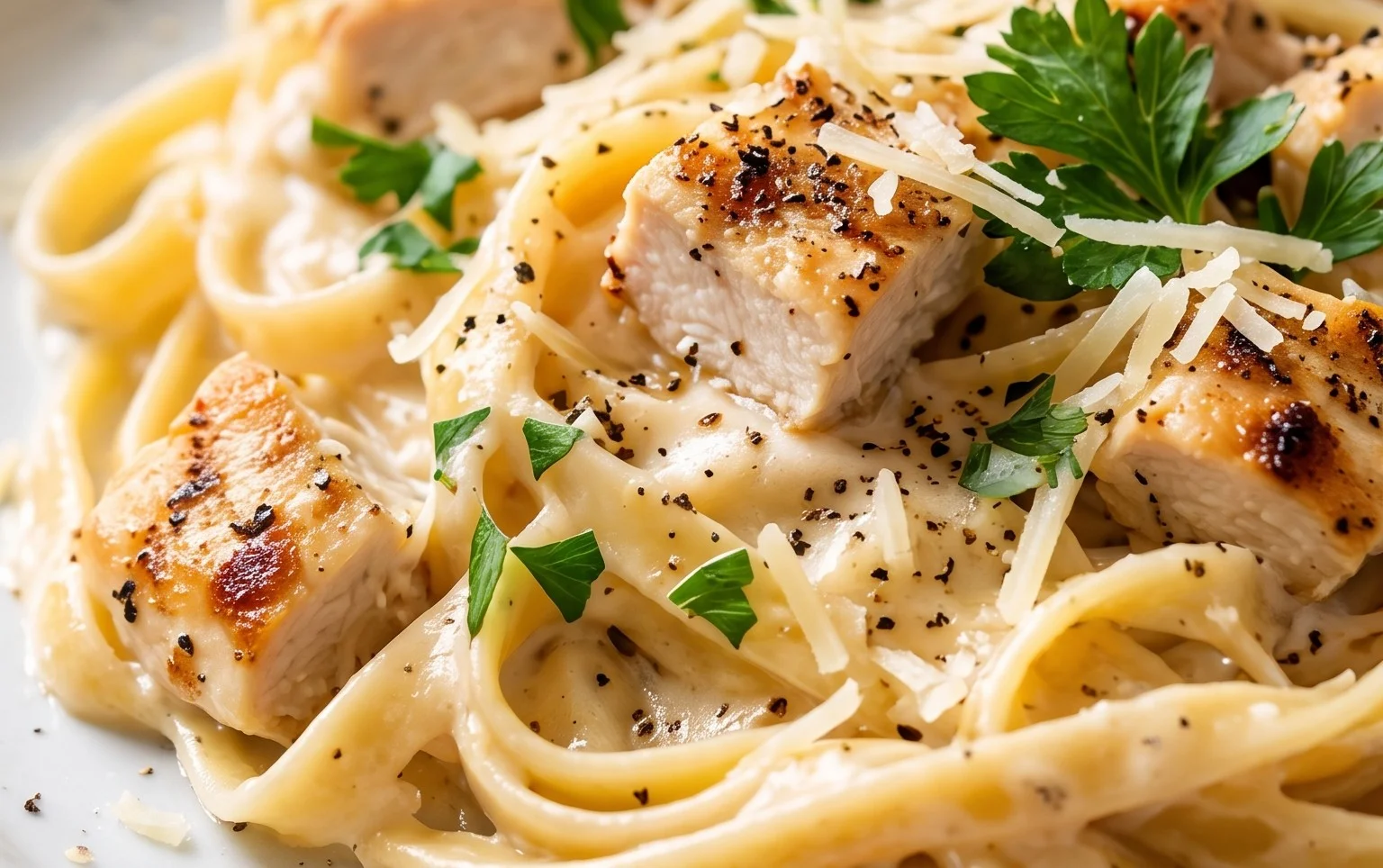Low Calorie Chicken Alfredo