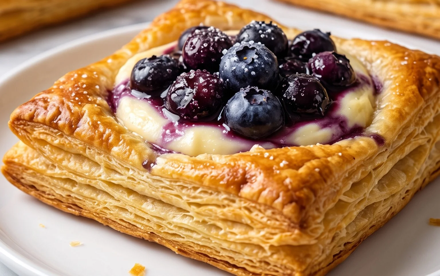 Blueberry Cream Cheese Puff Pastry