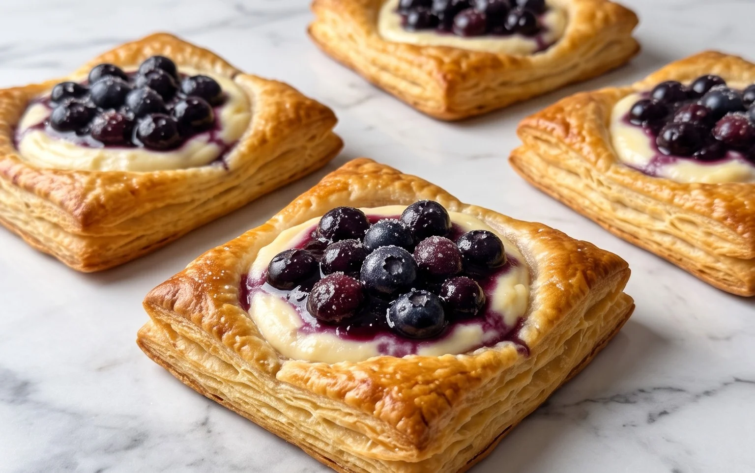 Blueberry Cream Cheese Puff Pastry