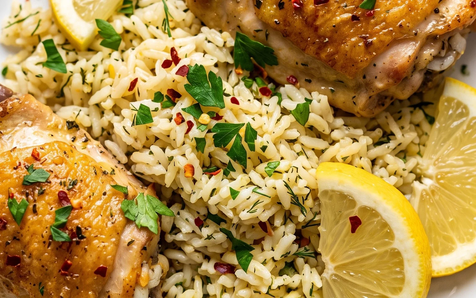 Greek Chicken and Lemon Rice (30 Minutes, One-Pot)
