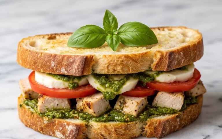Chicken Pesto Caprese Sandwich