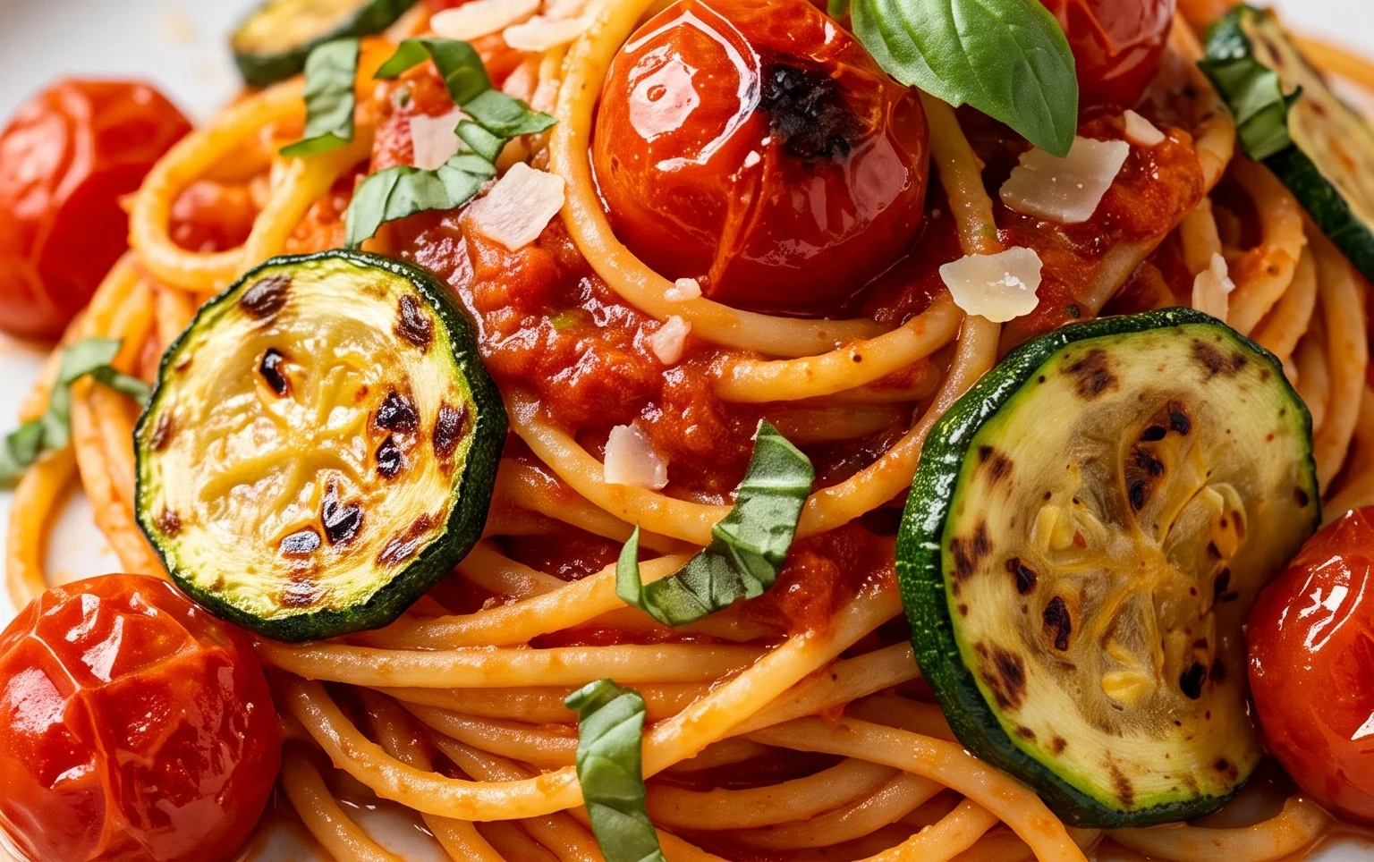 Healthy Tomato Zucchini Pasta