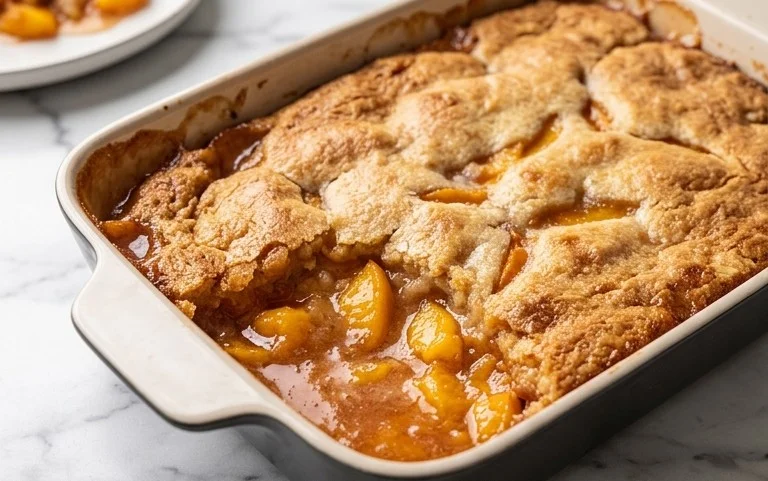 The Easiest Southern Peach Cobbler