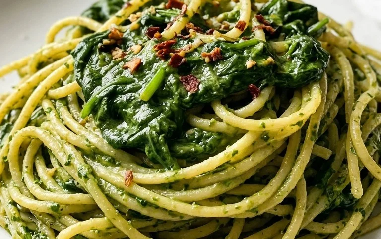 Pasta with Spinach Sauce