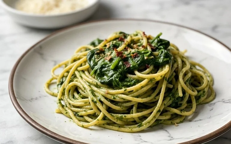 Pasta with Spinach Sauce