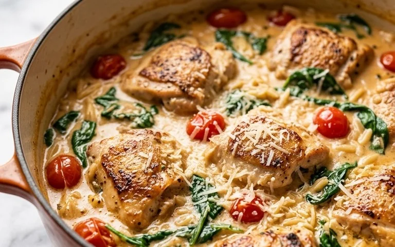 Chicken Orzo (30-Minutes, One-Pan)
