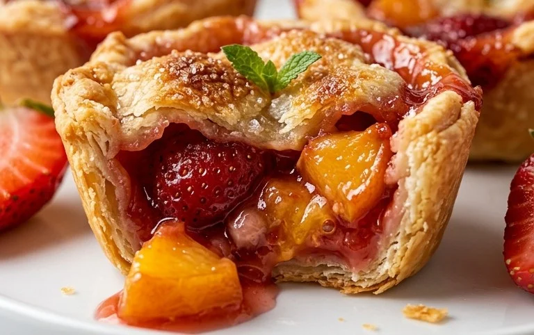 Strawberry Peach Pie Bites