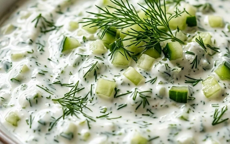 Cucumber Dip with Sour Cream and Dill