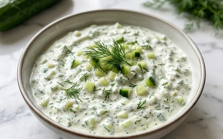 Cucumber Dip with Sour Cream and Dill