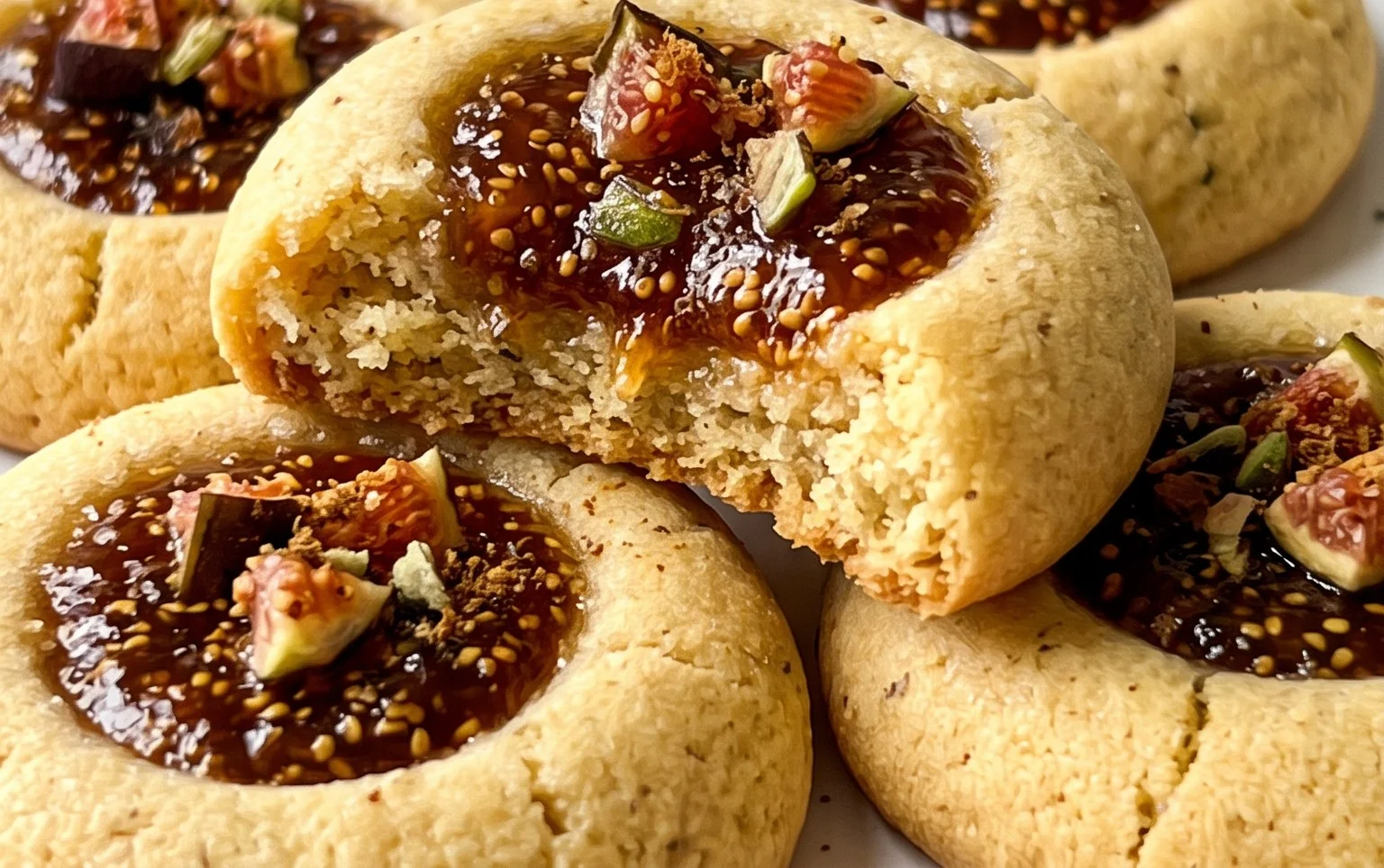 Cardamom Fig Thumbprint Cookies