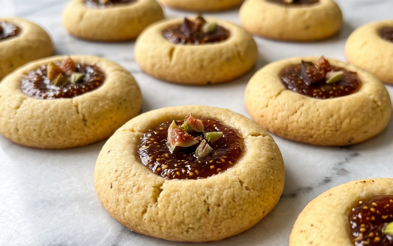 Cardamom Fig Thumbprint Cookies