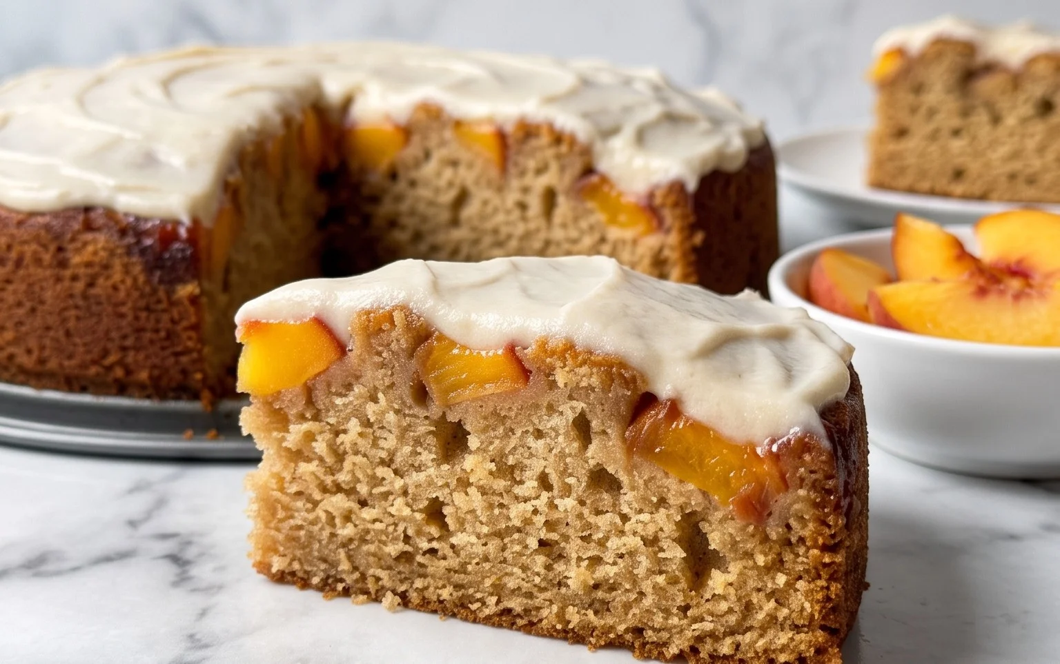 Brown Sugar Peach Cake