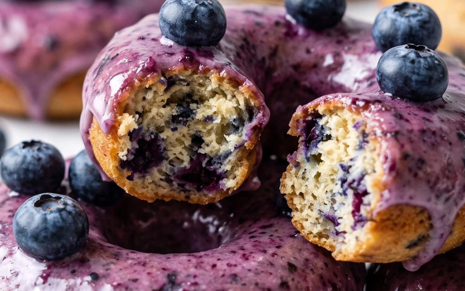 Blueberry Cake Donuts