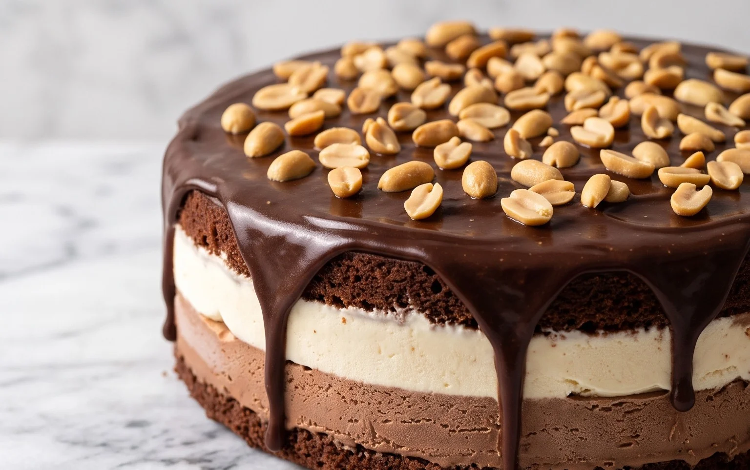 Buster Bar Ice Cream Cake