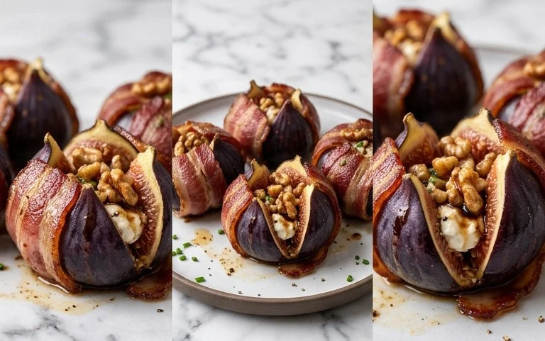 Beef Bacon Wrapped Stuffed Figs