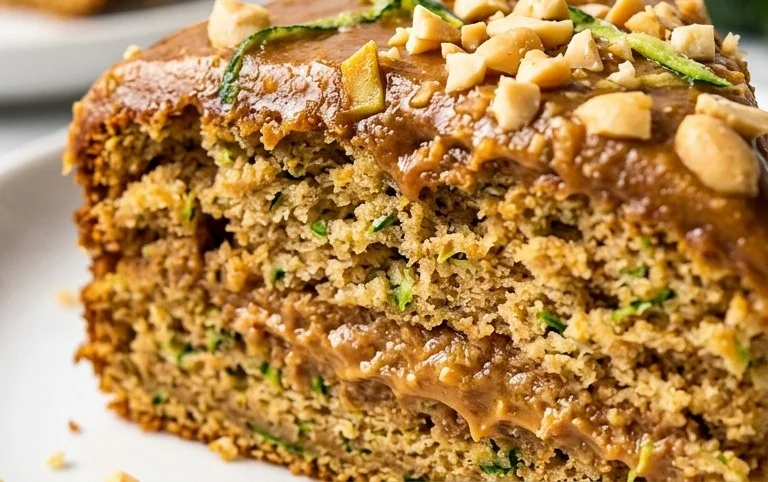 Moist Peanut Butter Zucchini Cake Recipe