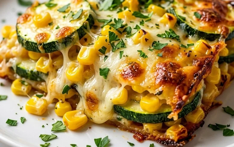 Zucchini Corn Parmesan Bake Recipe
