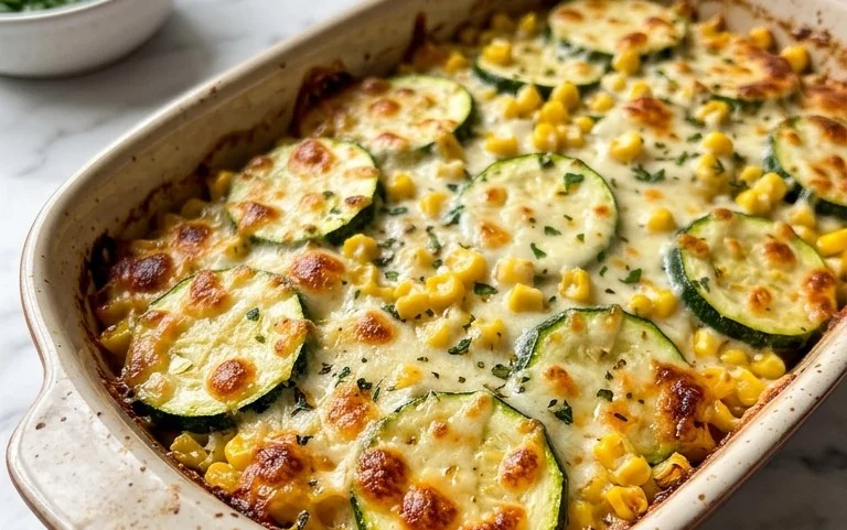Zucchini Corn Parmesan Bake Recipe